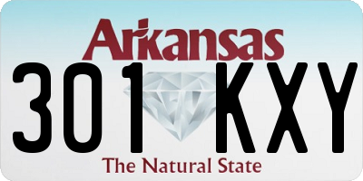 AR license plate 301KXY