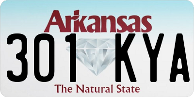 AR license plate 301KYA
