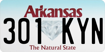 AR license plate 301KYN