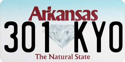 AR license plate 301KYO