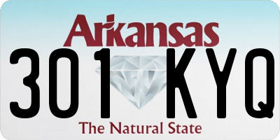 AR license plate 301KYQ
