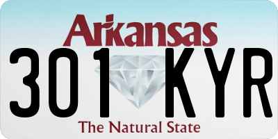 AR license plate 301KYR