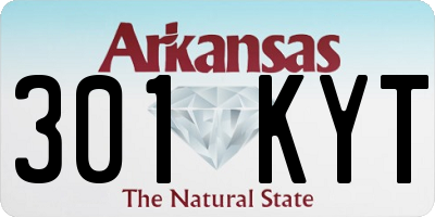 AR license plate 301KYT