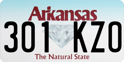 AR license plate 301KZO