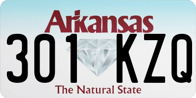AR license plate 301KZQ
