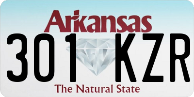 AR license plate 301KZR