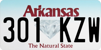 AR license plate 301KZW