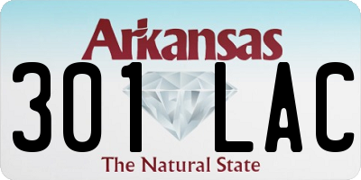 AR license plate 301LAC
