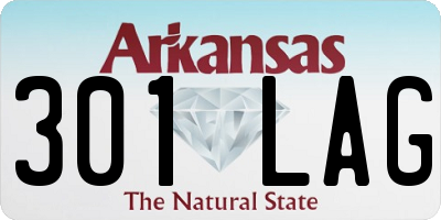 AR license plate 301LAG