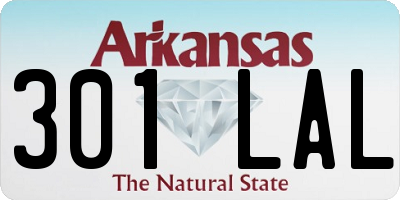 AR license plate 301LAL
