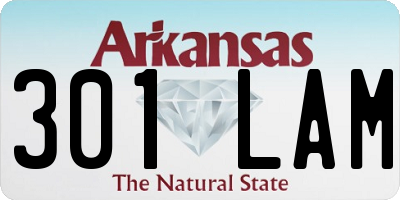 AR license plate 301LAM