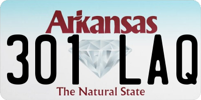 AR license plate 301LAQ