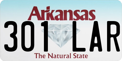 AR license plate 301LAR