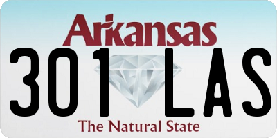 AR license plate 301LAS