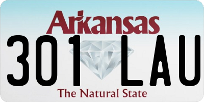 AR license plate 301LAU