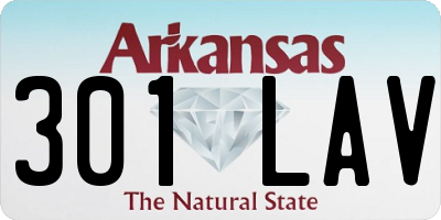 AR license plate 301LAV