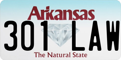 AR license plate 301LAW