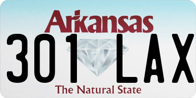 AR license plate 301LAX