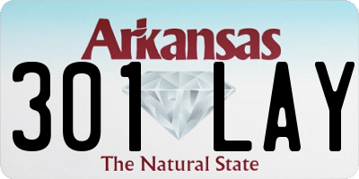 AR license plate 301LAY