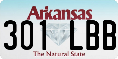 AR license plate 301LBB