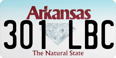 AR license plate 301LBC