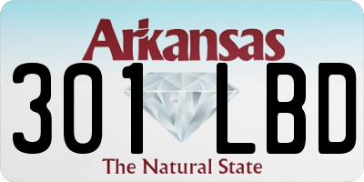 AR license plate 301LBD
