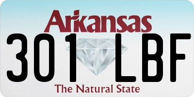 AR license plate 301LBF