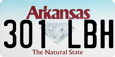 AR license plate 301LBH