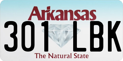 AR license plate 301LBK