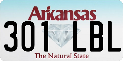 AR license plate 301LBL