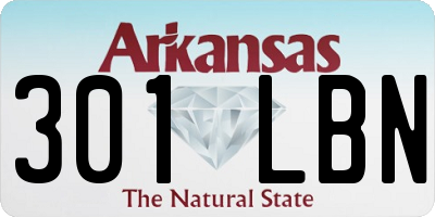 AR license plate 301LBN