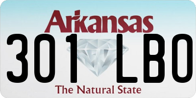 AR license plate 301LBO