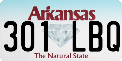 AR license plate 301LBQ