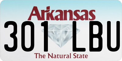 AR license plate 301LBU