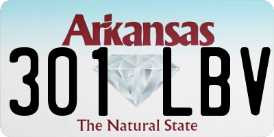 AR license plate 301LBV