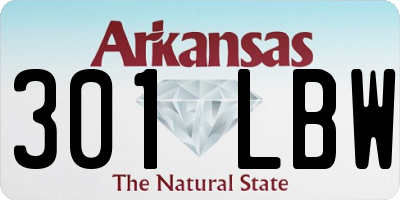 AR license plate 301LBW