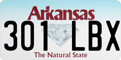 AR license plate 301LBX