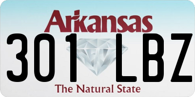 AR license plate 301LBZ