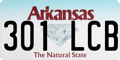 AR license plate 301LCB