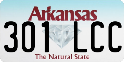 AR license plate 301LCC