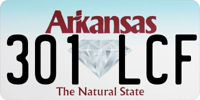 AR license plate 301LCF