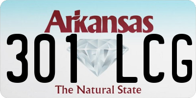 AR license plate 301LCG