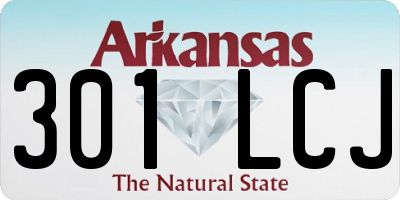 AR license plate 301LCJ