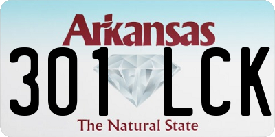 AR license plate 301LCK