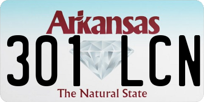 AR license plate 301LCN