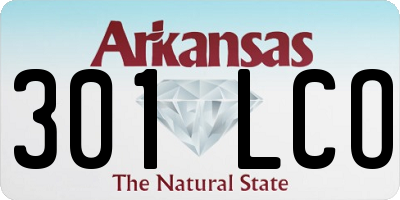 AR license plate 301LCO