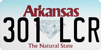AR license plate 301LCR
