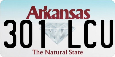 AR license plate 301LCU