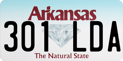 AR license plate 301LDA