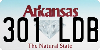 AR license plate 301LDB
